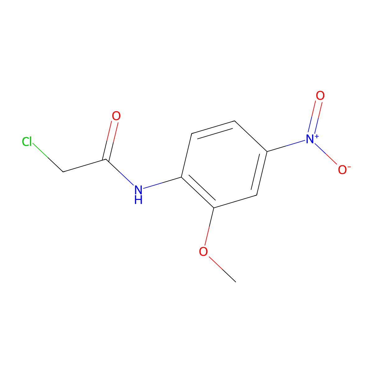 2-chloro-N-(2-methoxy-4-nitrophenyl)acetamide molecular structure, CAS 67291-72-9
