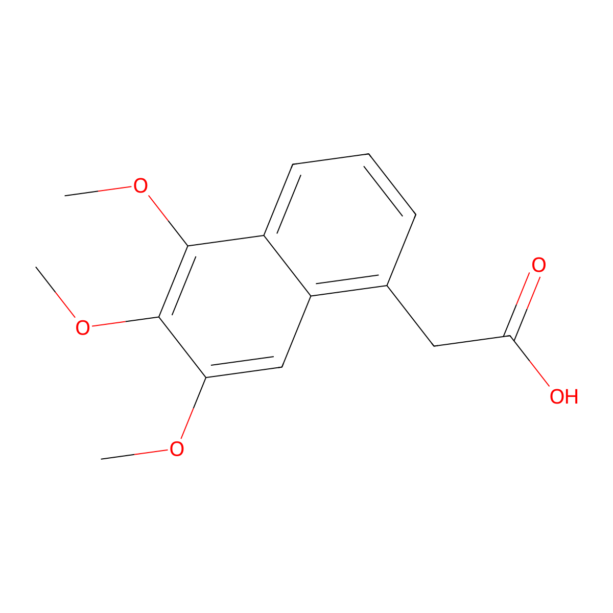 2-(5,6,7-Trimethoxynaphthalen-1-yl)acetic acid molecular structure, CAS 672917-73-6