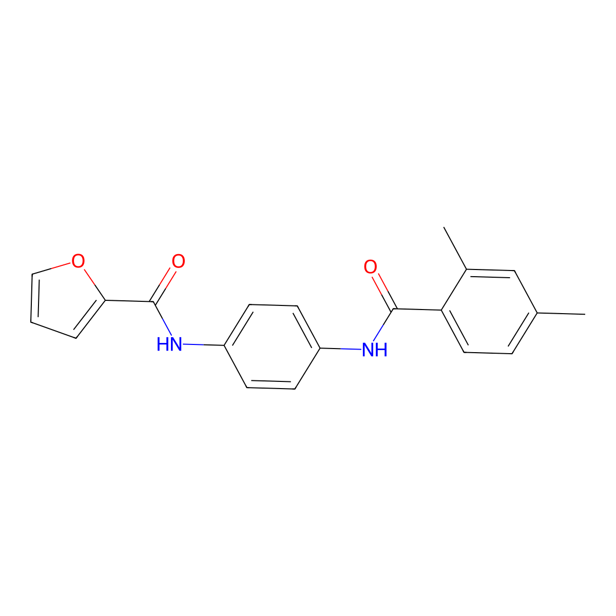 N-{4-[(2,4-dimethylbenzoyl)amino]phenyl}-2-furamide molecular structure, CAS 672919-33-4