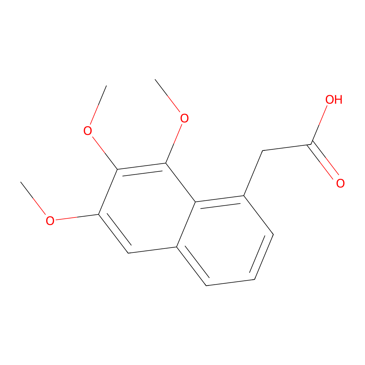 2-(6,7,8-Trimethoxynaphthalen-1-yl)acetic acid molecular structure, CAS 672919-42-5