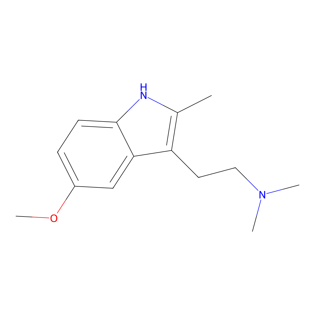 5-Methoxy-N,N,2-trimethyl-1H-indole-3-ethanamine molecular structure, CAS 67292-68-6
