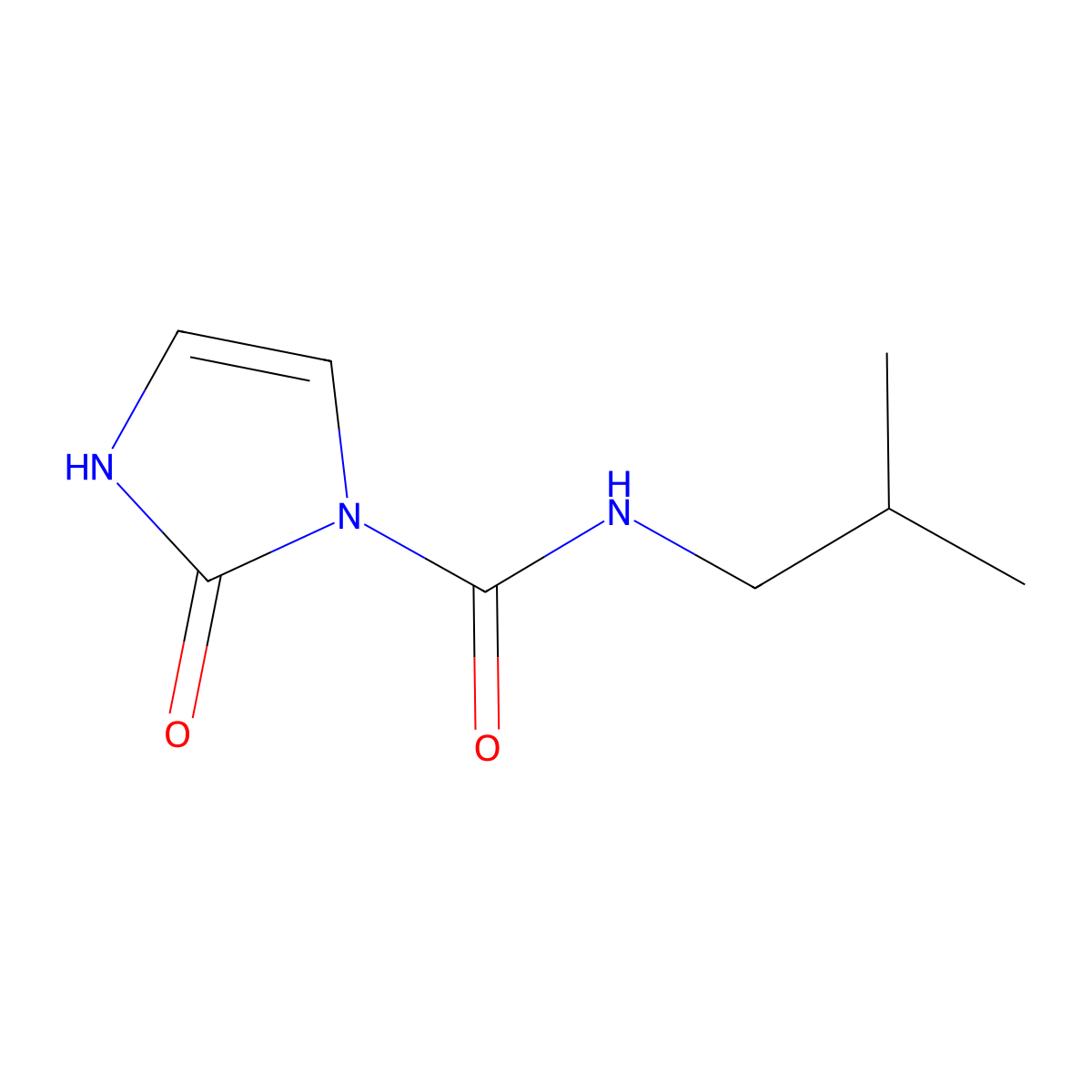 N-(2-Methylpropyl)-2-oxo-3H-imidazole-1-carboxamide molecular structure, CAS 67292-92-6