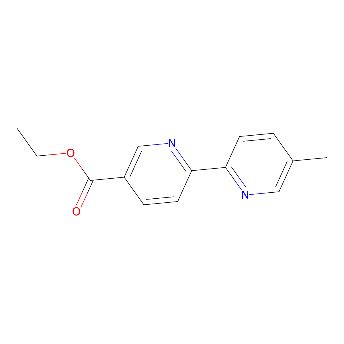 Ethyl 5'-methyl[2,2'-bipyridine]-5-carboxylate molecular structure, CAS 672922-12-2