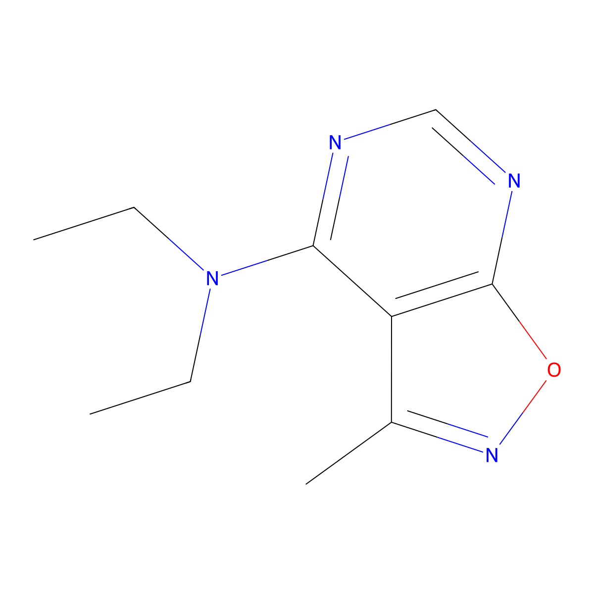 N,N-diethyl-3-methylisoxazolo[5,4-d]pyrimidin-4-amine molecular structure, CAS 672925-38-1