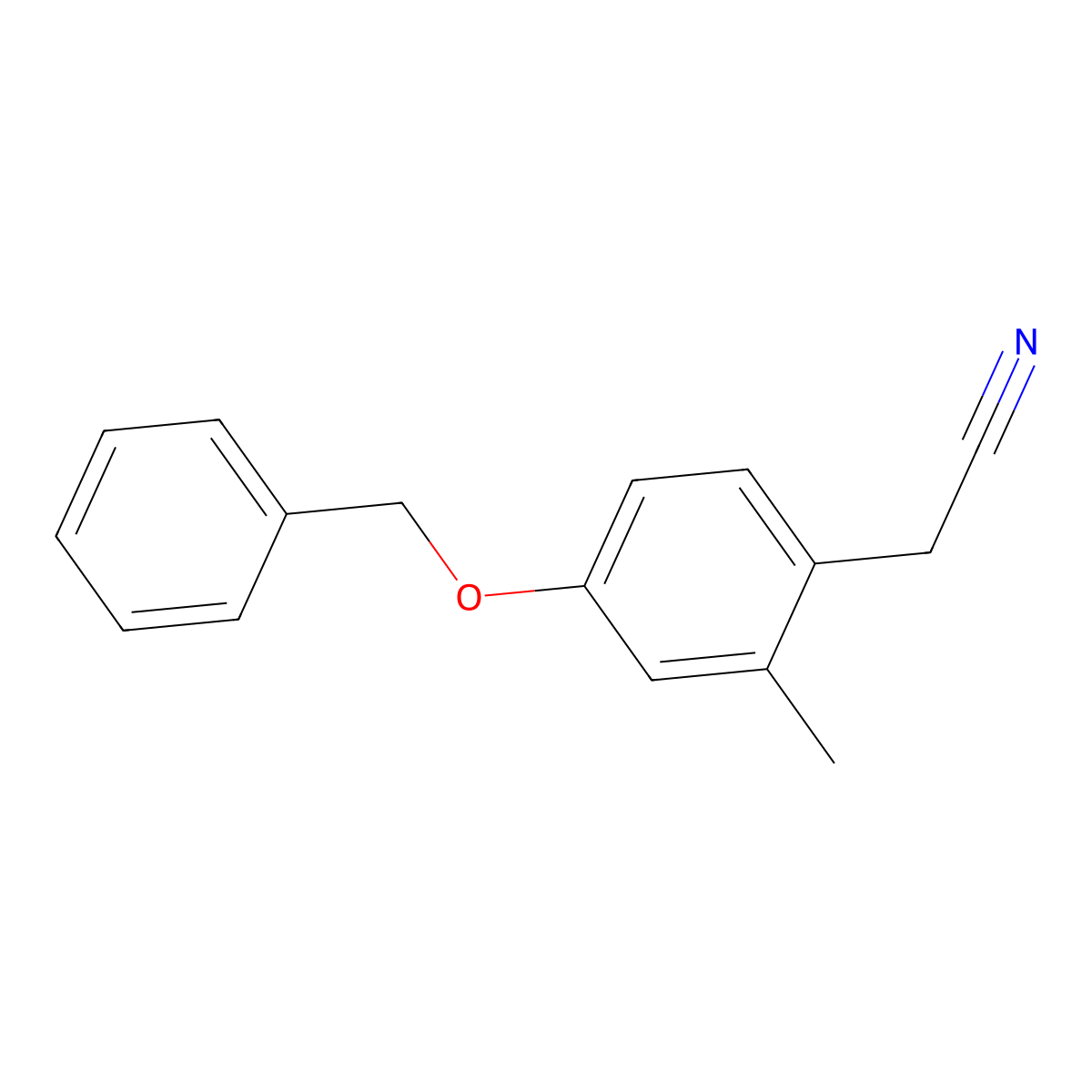 2-[4-(Benzyloxy)-2-methylphenyl]acetonitrile molecular structure, CAS 672931-13-4
