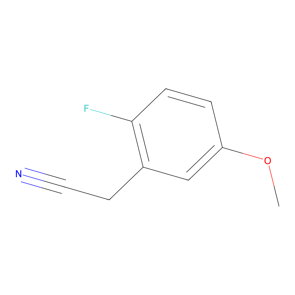 5-Methoxy-2-fluorobenzylcyanide molecular structure, CAS 672931-28-1