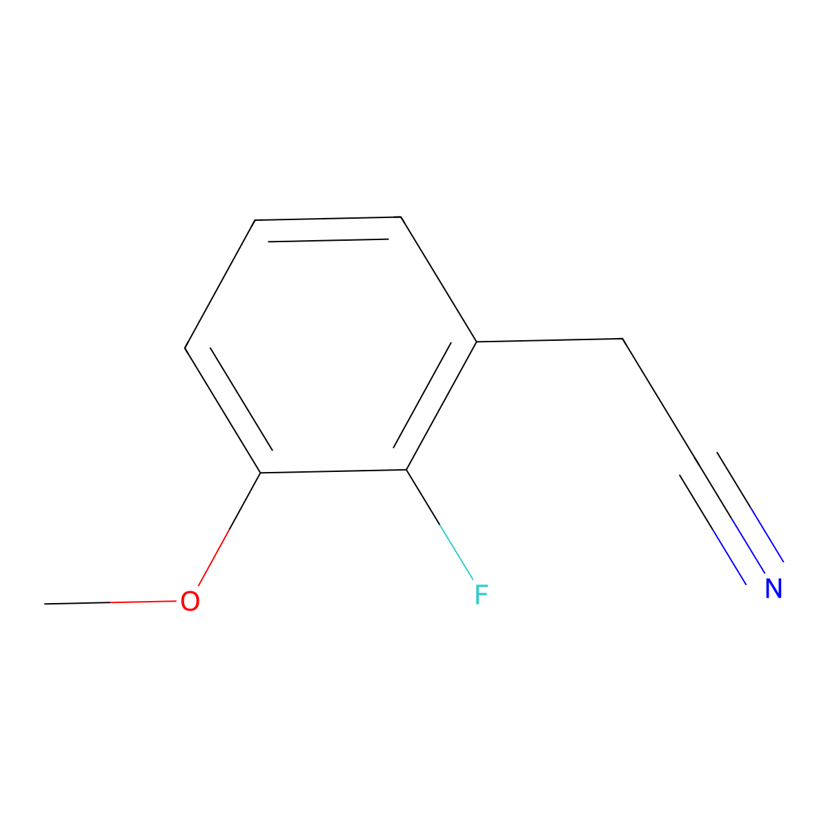2-(2-Fluoro-3-methoxyphenyl)acetonitrile molecular structure, CAS 672931-80-5