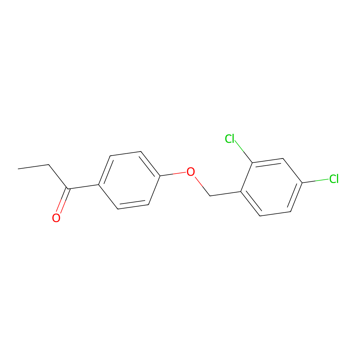 1-{4-[(2,4-Dichlorobenzyl)oxy]phenyl}-1-propanone molecular structure, CAS 672933-10-7