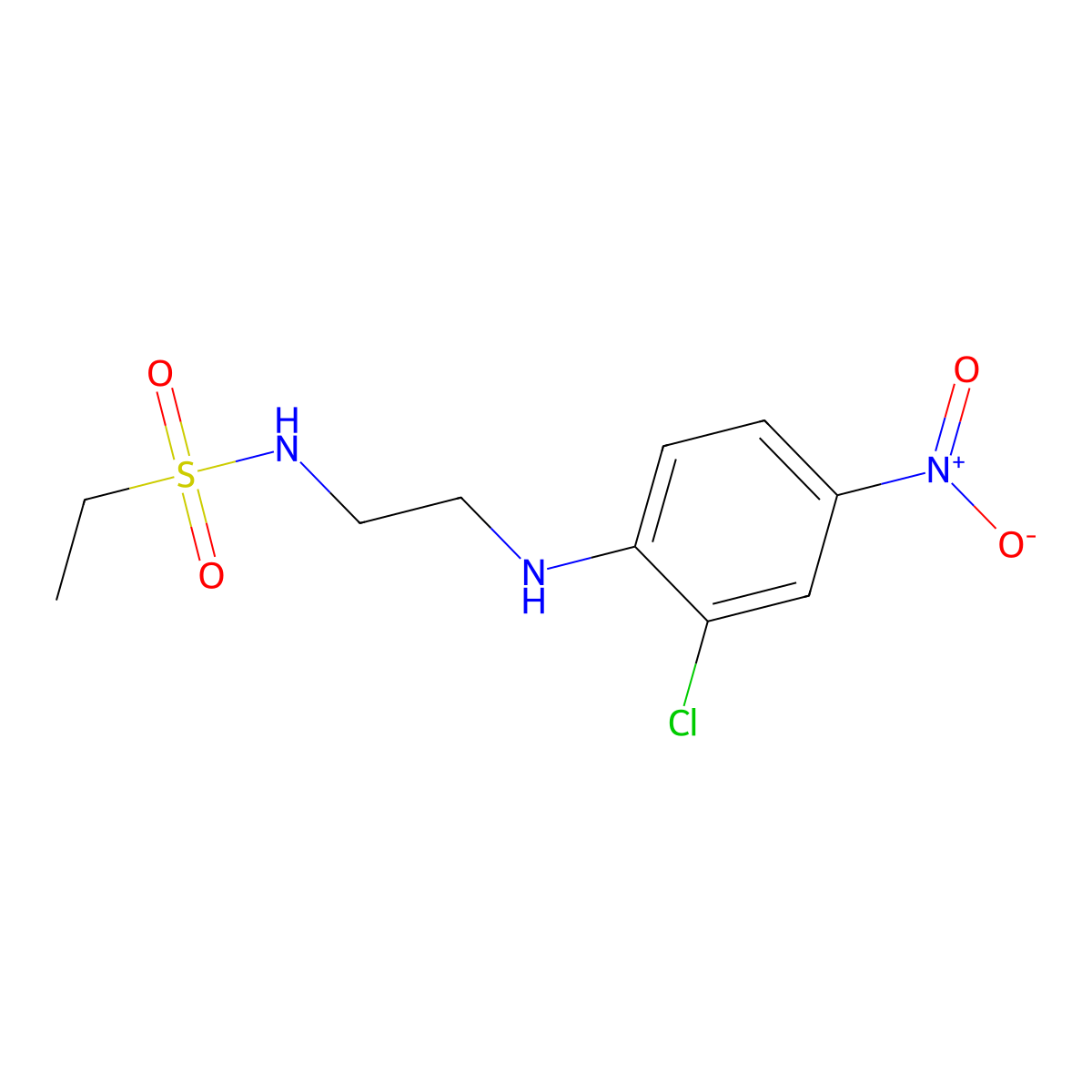 N-[2-(2-chloro-4-nitroanilino)ethyl]ethanesulfonamide molecular structure, CAS 672933-21-0