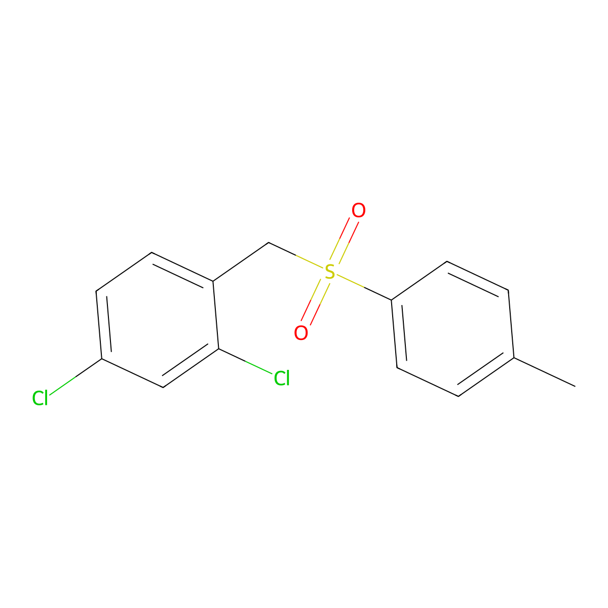 2,4-Dichlorobenzyl 4-methylphenyl sulfone molecular structure, CAS 672934-72-4