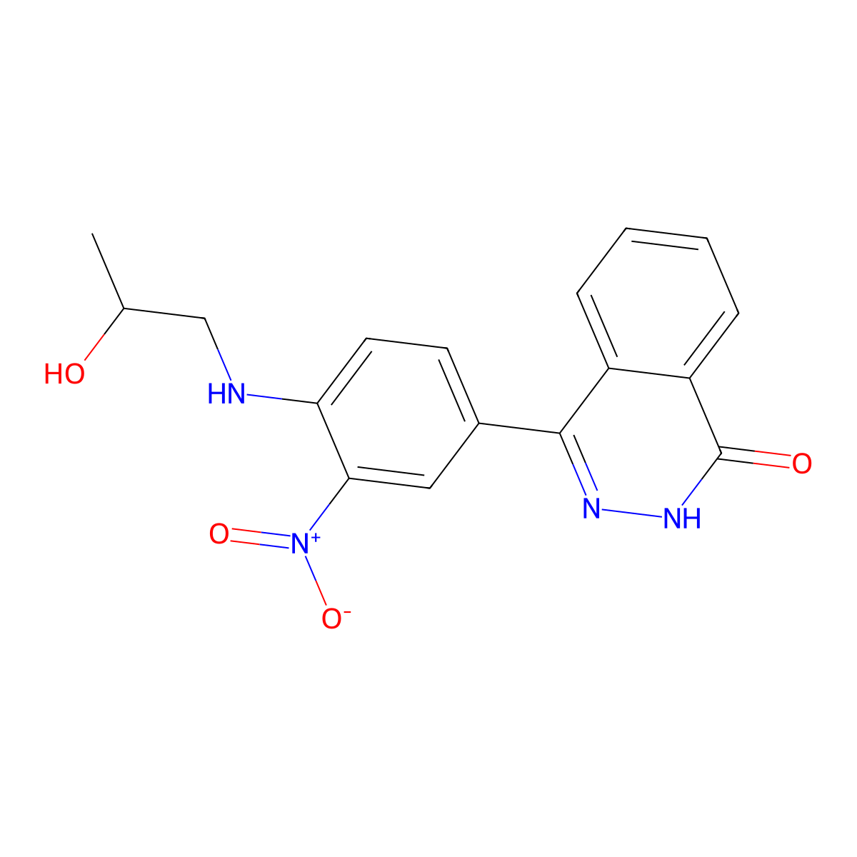 4-{4-[(2-hydroxypropyl)amino]-3-nitrophenyl}phthalazin-1(2H)-one molecular structure, CAS 672935-41-0