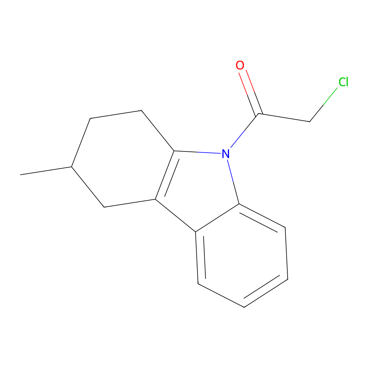 2-Chloro-1-(3-methyl-1,2,3,4-tetrahydro-carbazol-9-yl)-ethanone molecular structure, CAS 672936-19-5