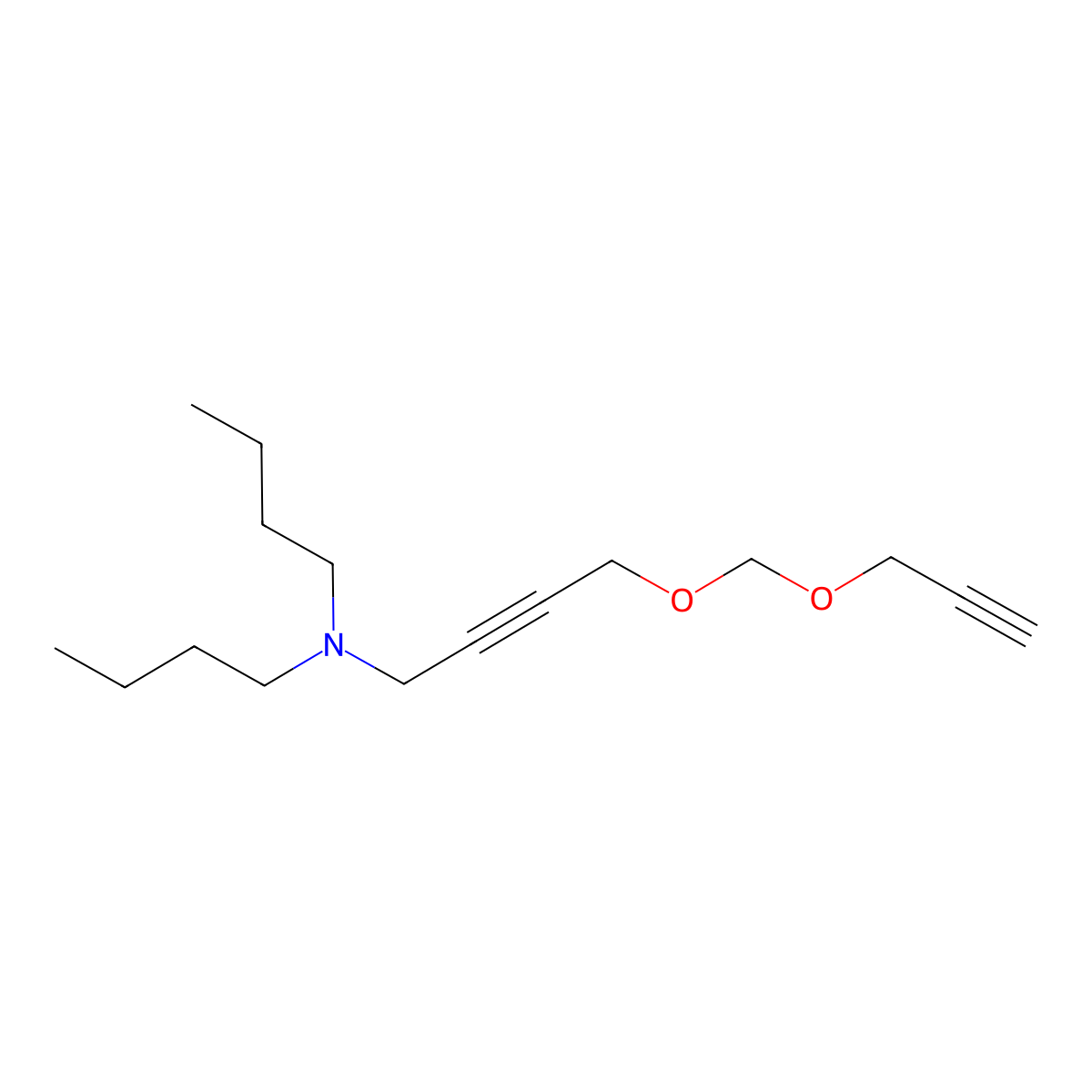 Dibutyl[4-(prop-2-ynyloxymethoxy)but-2-ynyl]amine molecular structure, CAS 67294-17-1
