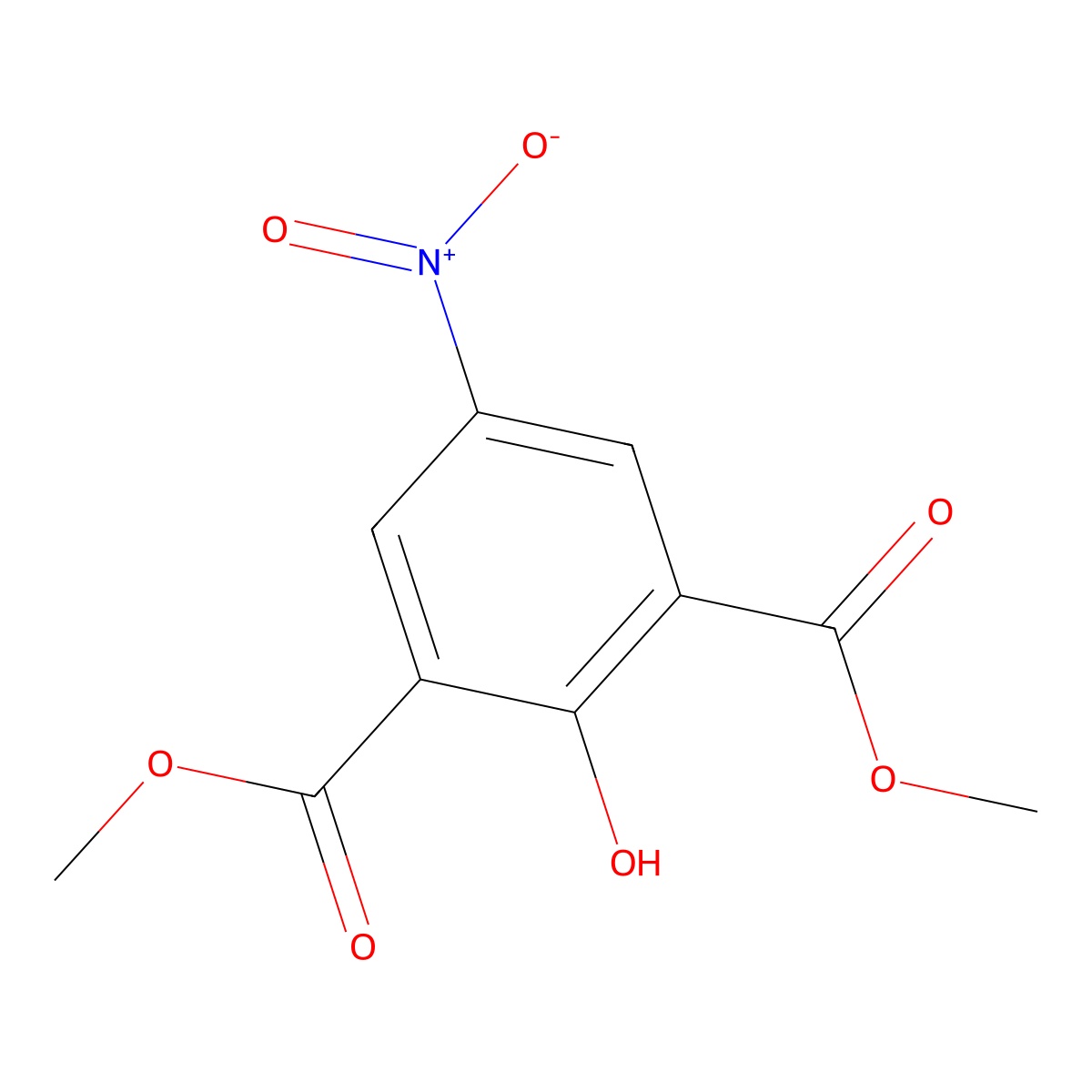 1,3-Dimethyl 2-hydroxy-5-nitrobenzene-1,3-dicarboxylate molecular structure, CAS 67294-54-6