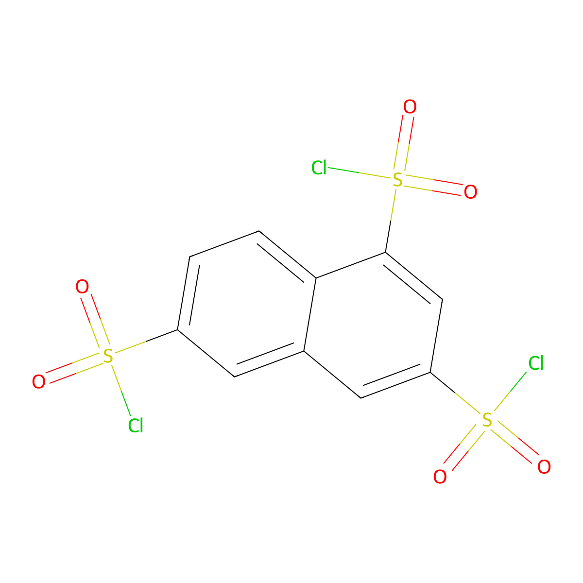 1,3,6-Naphthalenetrisulfonyl chloride molecular structure, CAS 67294-61-5