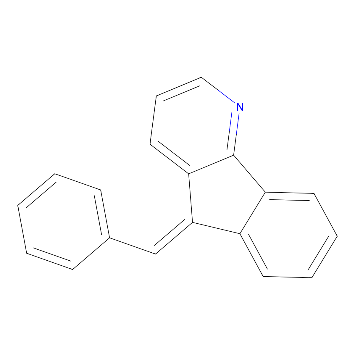 5-benzylidene-5H-indeno[1,2-b]pyridine molecular structure, CAS 67294-75-1