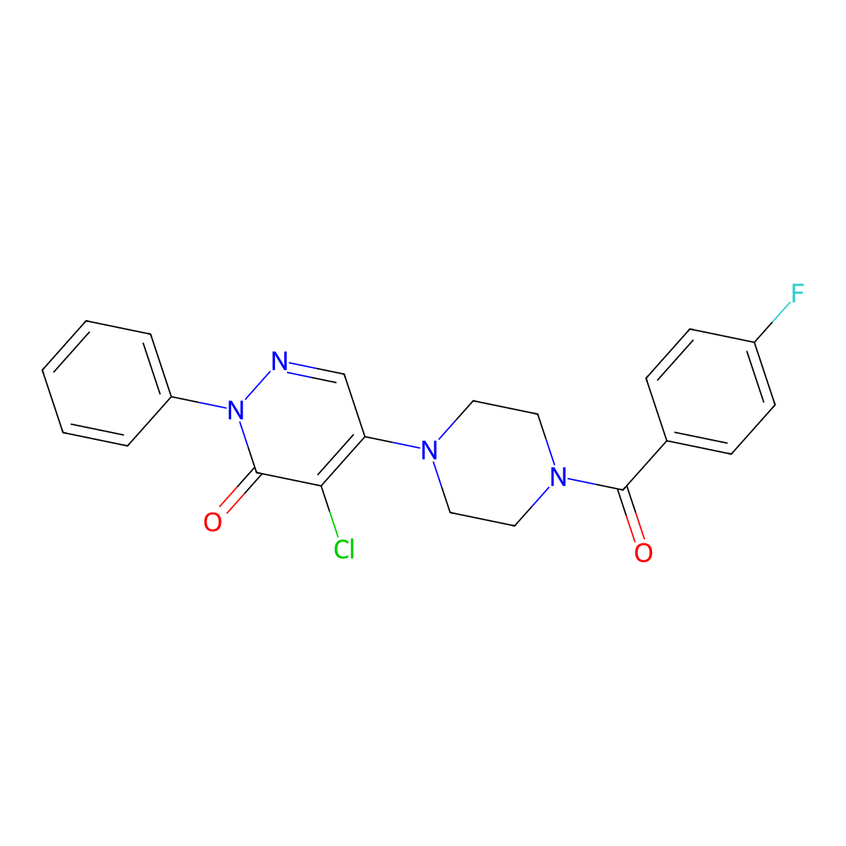 4-Chloro-5-[4-(4-fluorobenzoyl)piperazin-1-yl]-2-phenylpyridazin-3-one molecular structure, CAS 672942-09-5