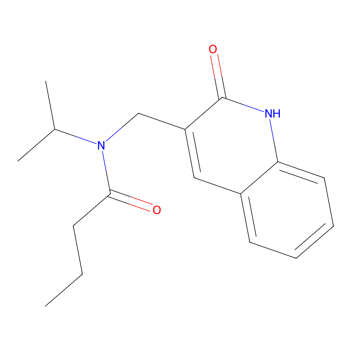 N-[(2-oxo-1H-quinolin-3-yl)methyl]-N-propan-2-ylbutanamide molecular structure, CAS 672943-45-2