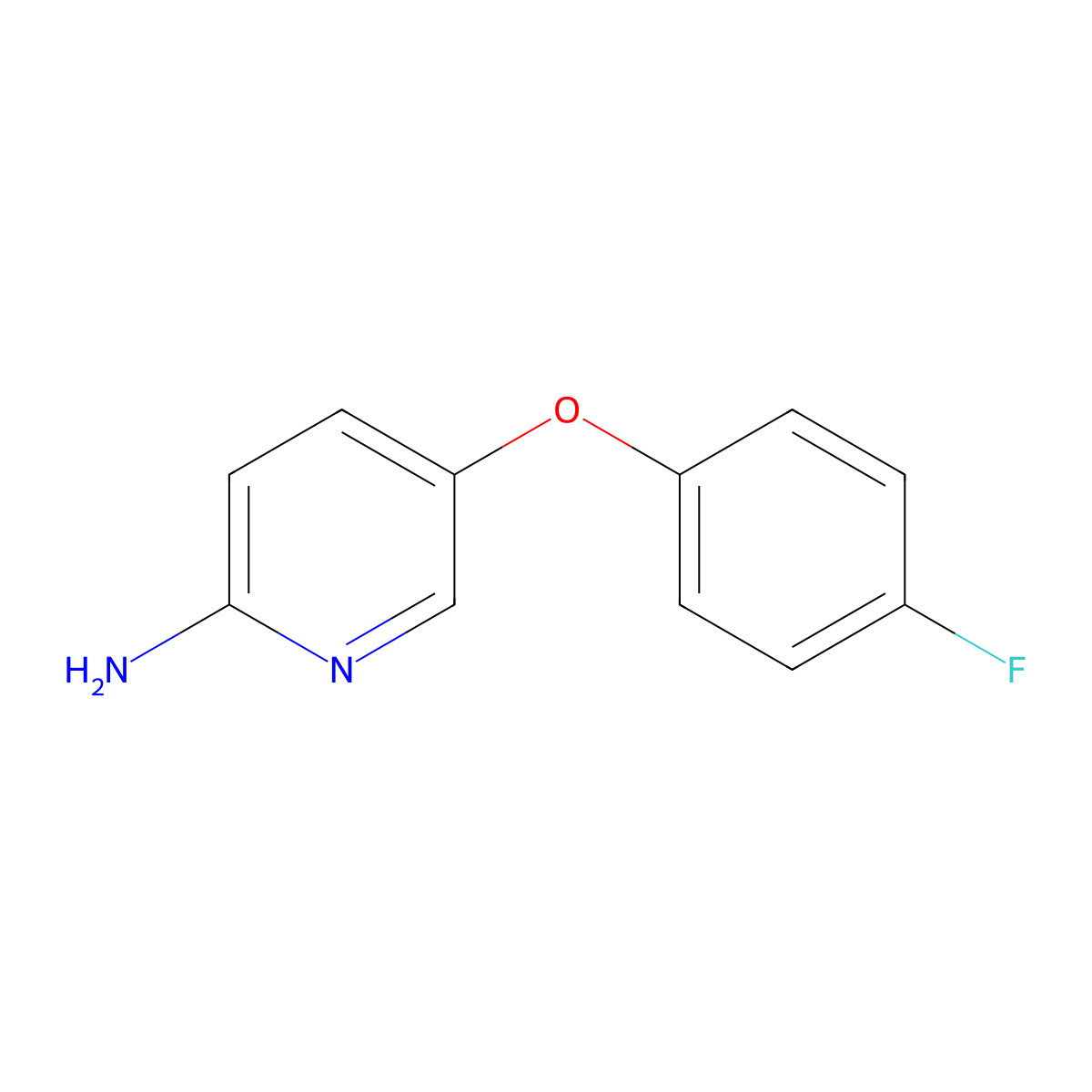 5-(4-Fluorophenoxy)pyridin-2-amine molecular structure, CAS 672945-75-4