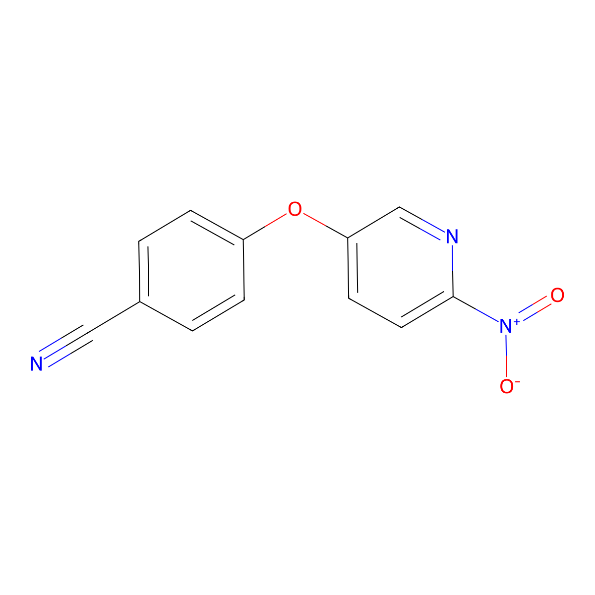 4-[(6-Nitropyridin-3-yl)oxy]benzonitrile molecular structure, CAS 672945-87-8