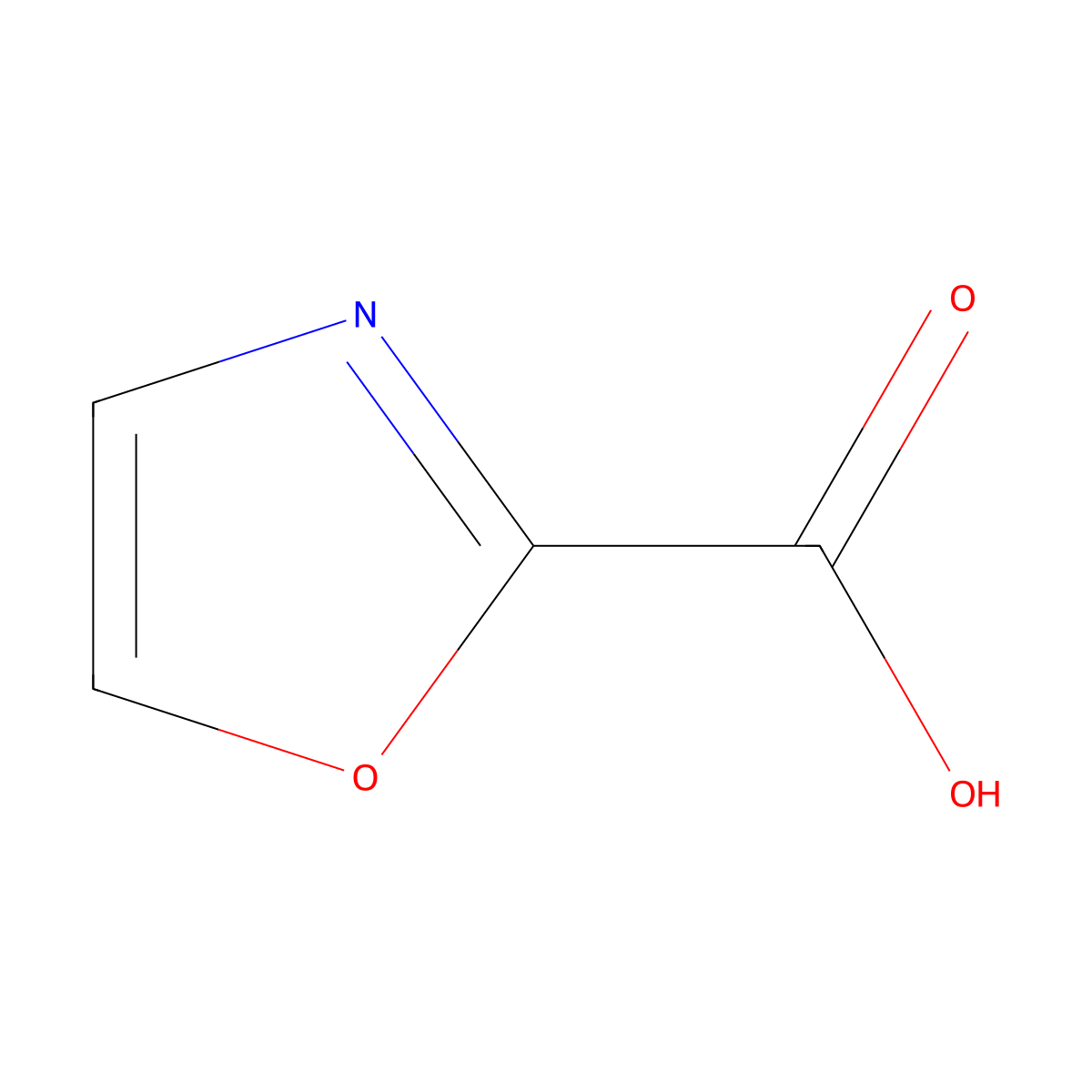 1,3-Oxazole-2-carboxylic acid molecular structure, CAS 672948-03-7