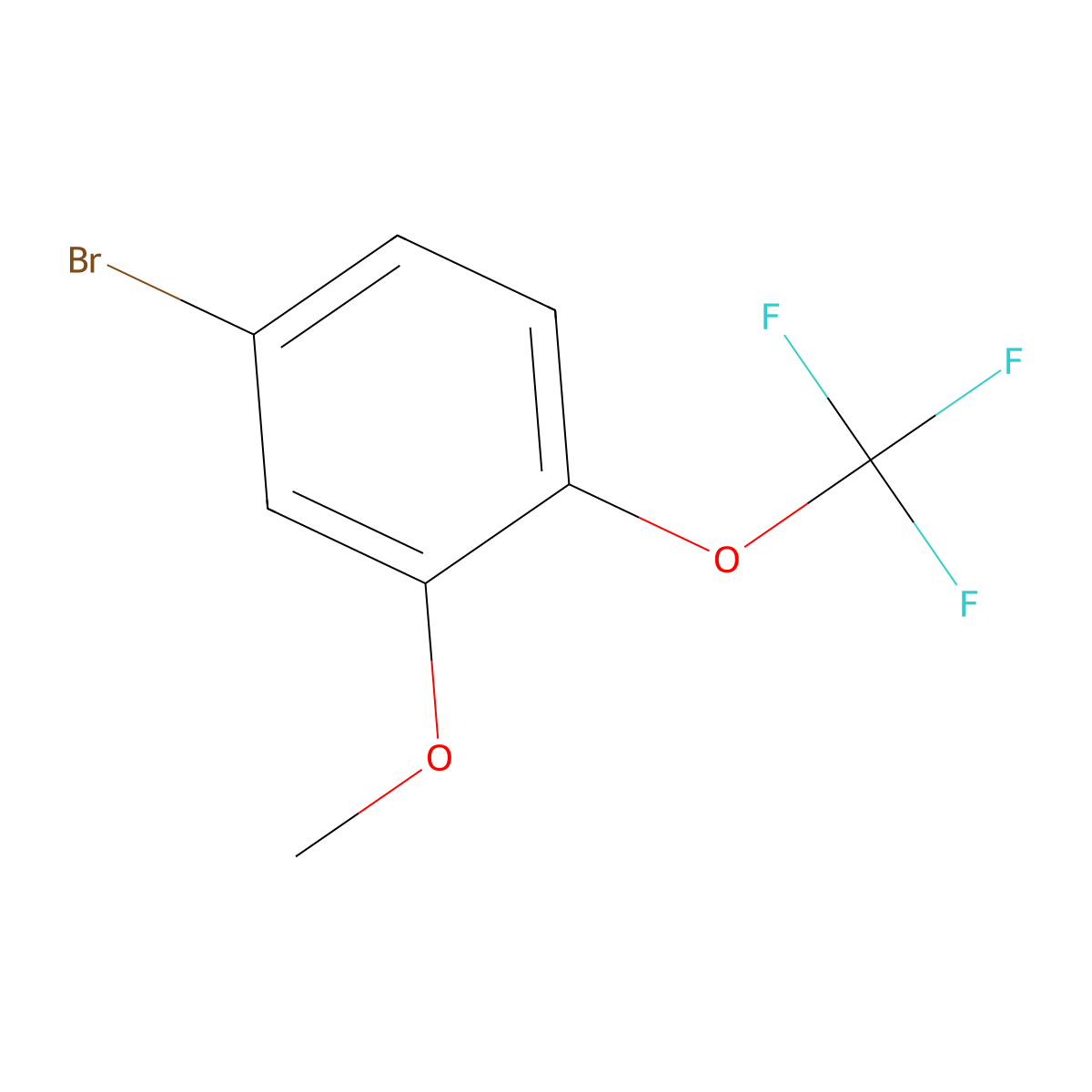 5-Bromo-2-(trifluoromethoxy)anisole molecular structure, CAS 672948-65-1
