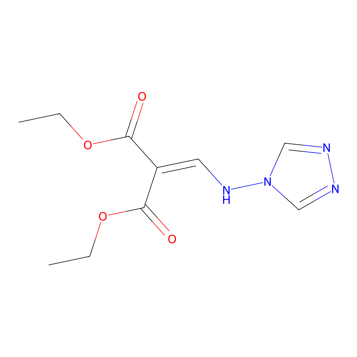 diethyl 2-[(4H-1,2,4-triazol-4-ylamino)methylene]malonate molecular structure, CAS 672949-45-0