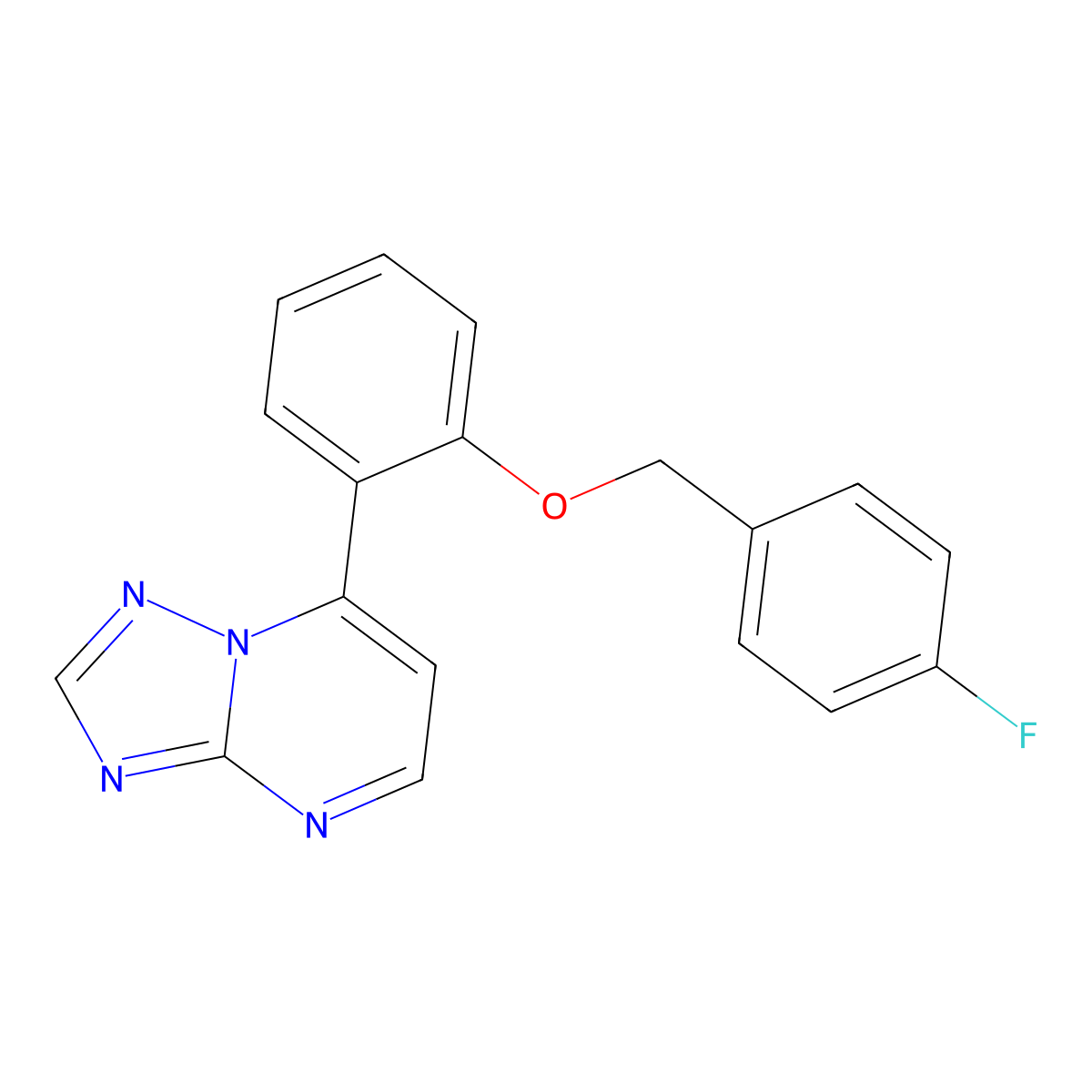 7-{2-[(4-Fluorobenzyl)oxy]phenyl}[1,2,4]triazolo[1,5-a]pyrimidine molecular structure, CAS 672949-64-3