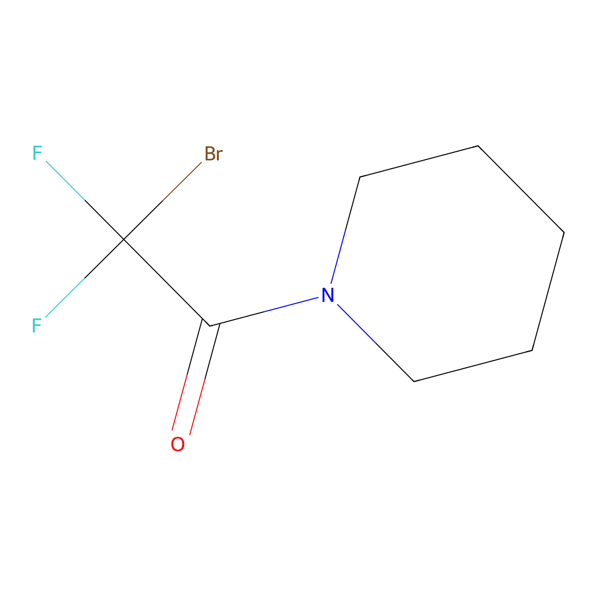2-Bromo-2,2-difluoro-1-piperidino-1-ethanone molecular structure, CAS 672949-75-6