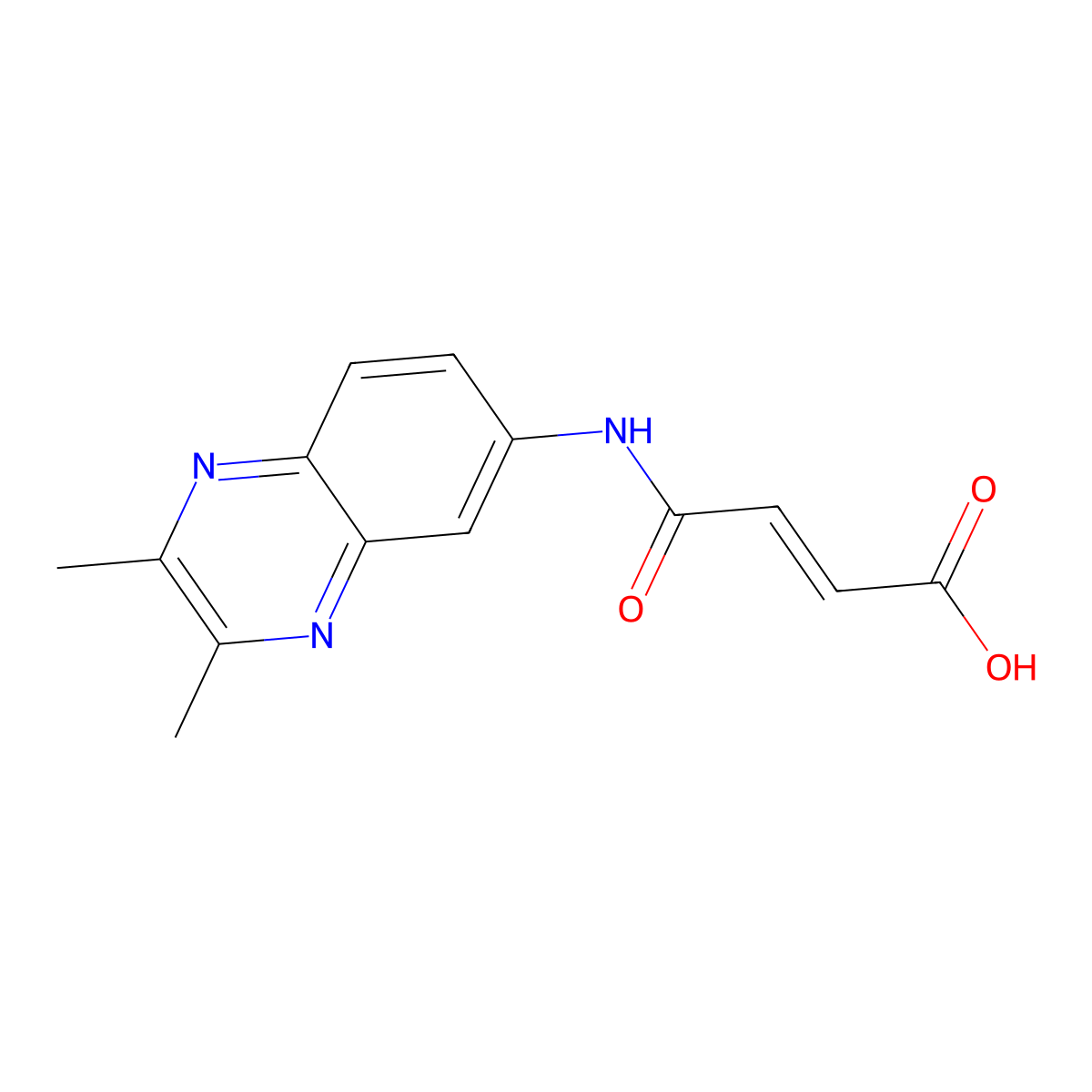 (E)-4-[(2,3-dimethyl-6-quinoxalinyl)amino]-4-oxo-2-butenoic acid molecular structure, CAS 672949-88-1