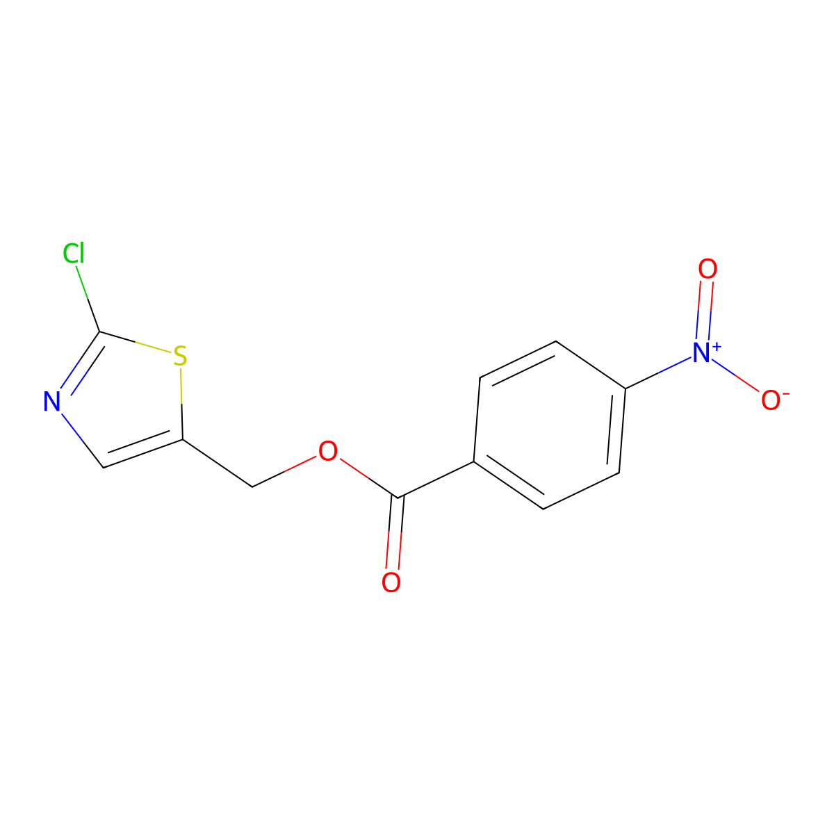 (2-Chloro-1,3-thiazol-5-yl)methyl 4-nitrobenzenecarboxylate molecular structure, CAS 672949-89-2