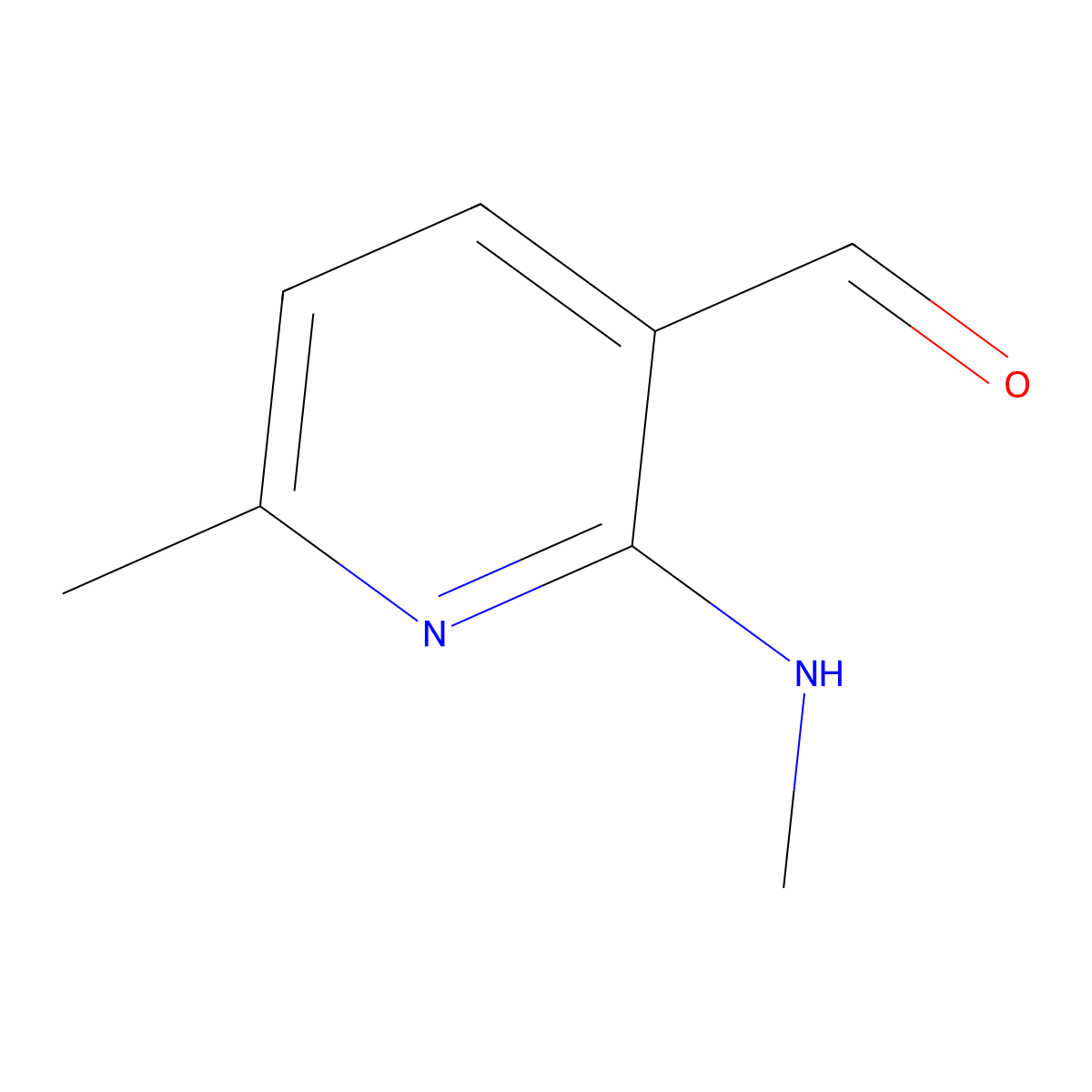 6-Methyl-2-(methylamino)nicotinaldehyde molecular structure, CAS 67295-19-6