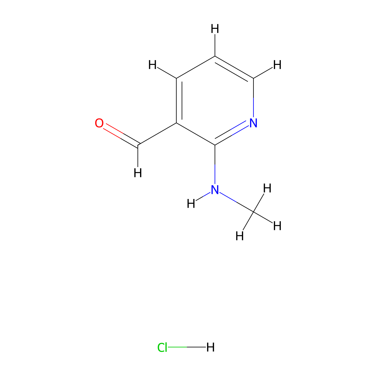 2-(Methylamino)nicotinaldehyde hydrochloride molecular structure, CAS 67295-24-3