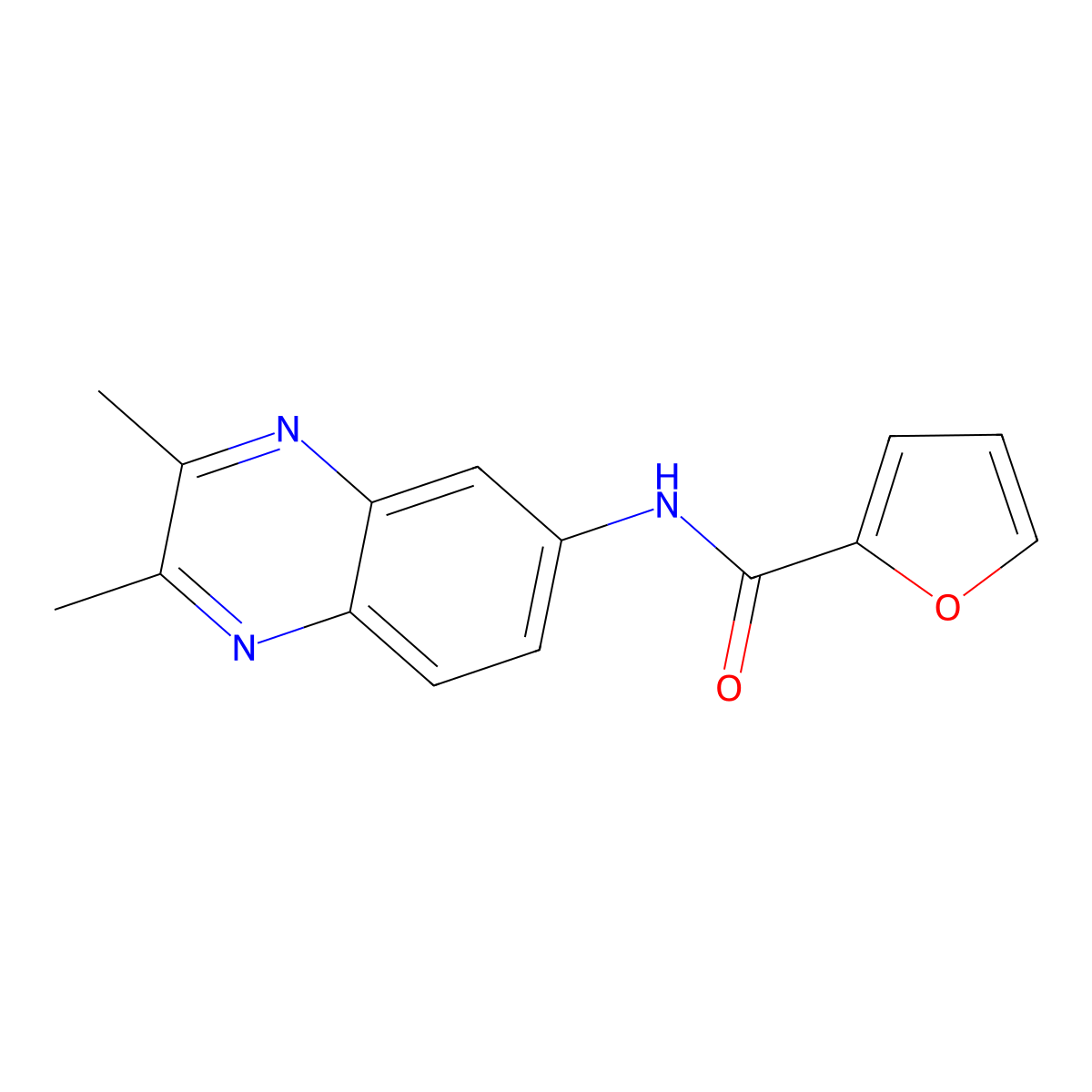 N-(2,3-dimethyl-6-quinoxalinyl)-2-furamide molecular structure, CAS 672950-08-2