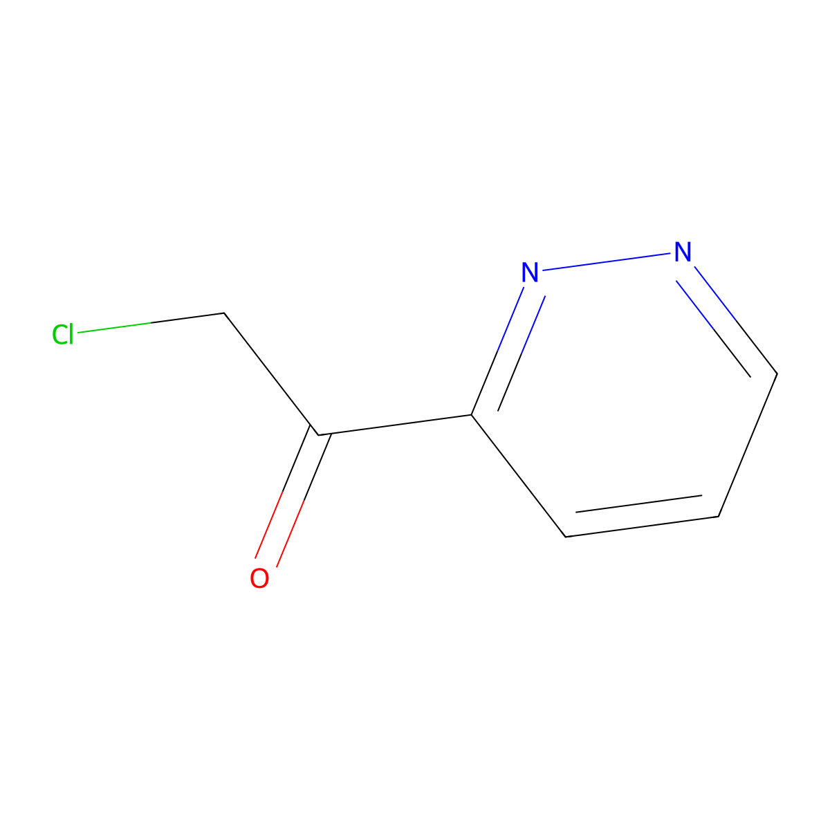 2-Chloro-1-(pyridazin-3-yl)ethanone molecular structure, CAS 672950-15-1