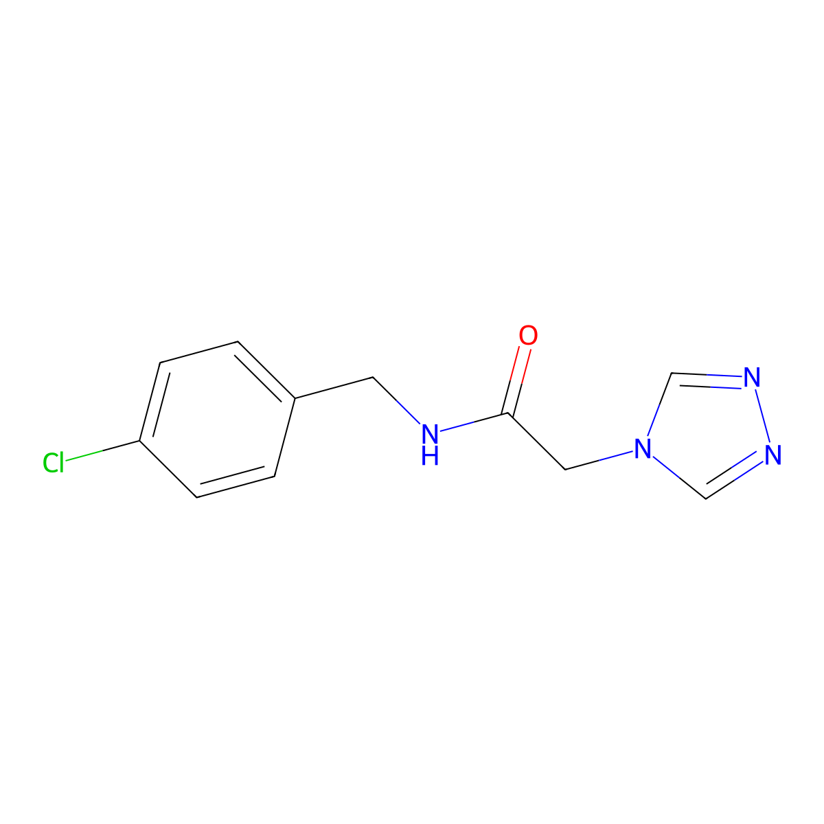 N-(4-chlorobenzyl)-2-(4H-1,2,4-triazol-4-yl)acetamide molecular structure, CAS 672950-18-4