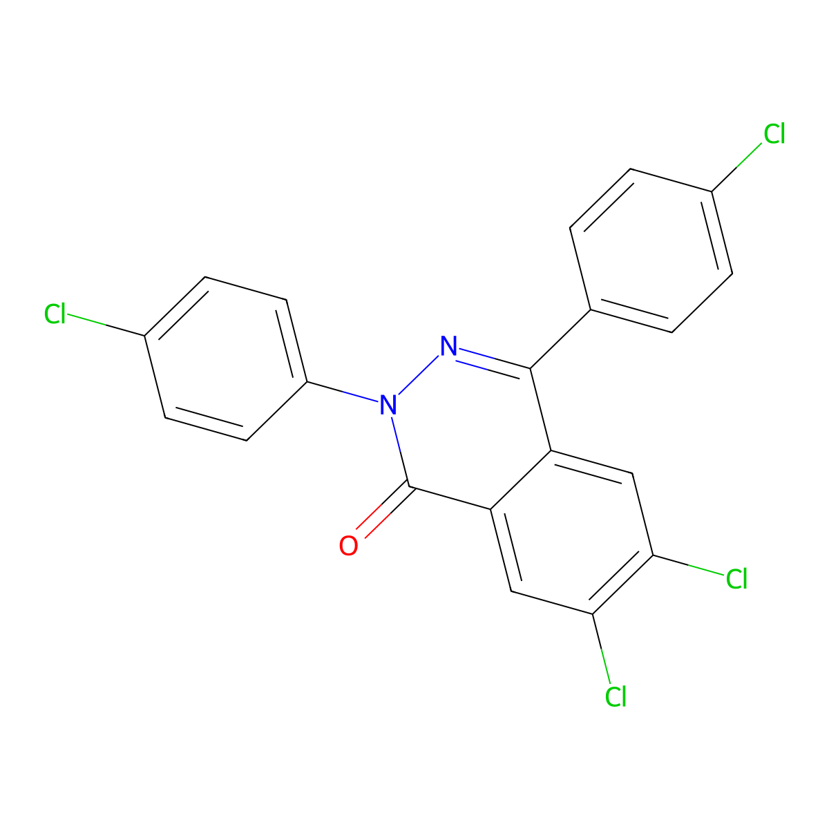 6,7-Dichloro-2,4-bis(4-chlorophenyl)phthalazin-1-one molecular structure, CAS 672951-09-6