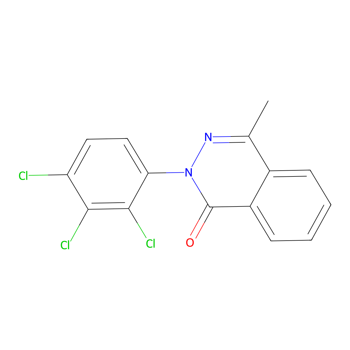 4-methyl-2-(2,3,4-trichlorophenyl)-1(2H)-phthalazinone molecular structure, CAS 672951-11-0