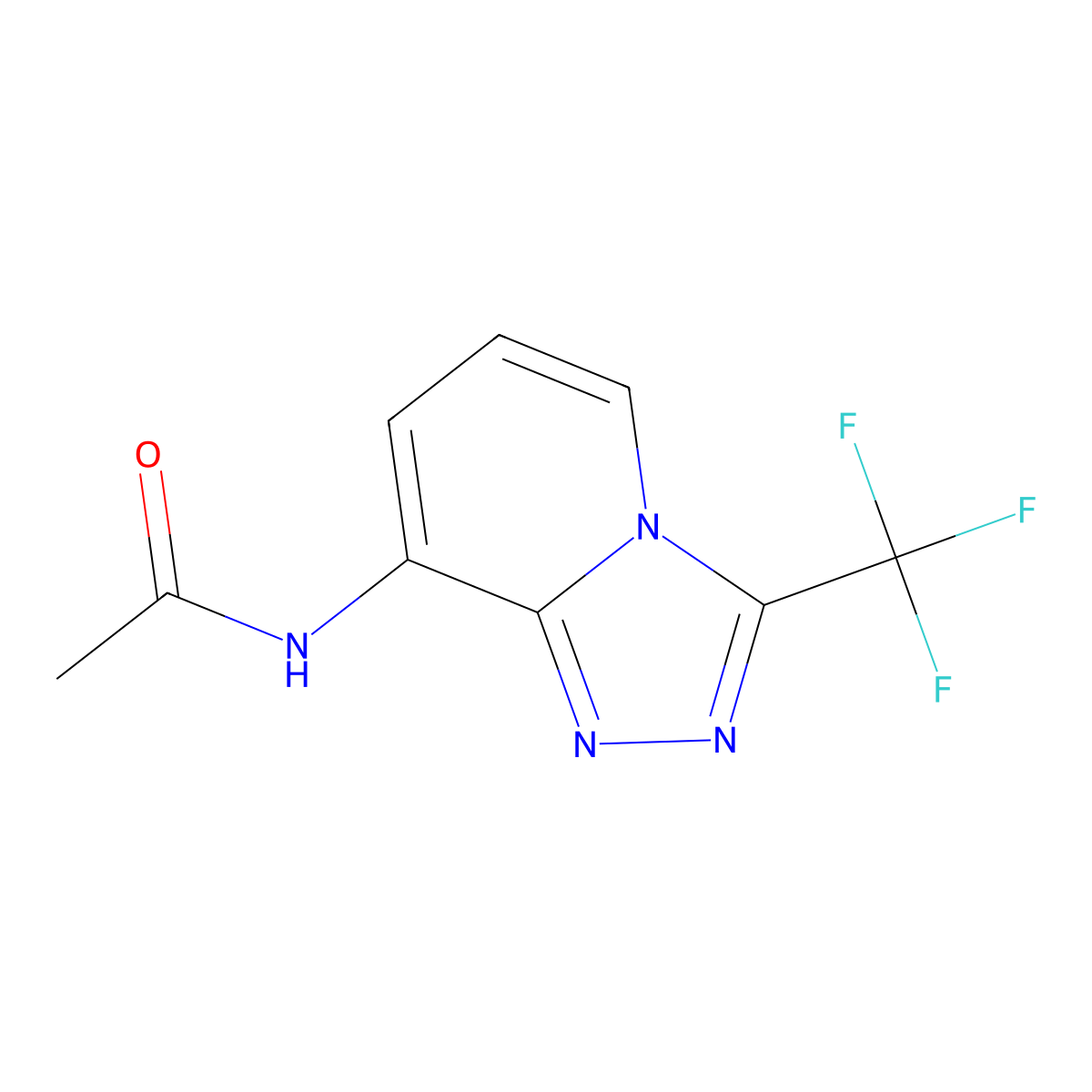 N-[3-(trifluoromethyl)[1,2,4]triazolo[4,3-a]pyridin-8-yl]acetamide molecular structure, CAS 672951-33-6