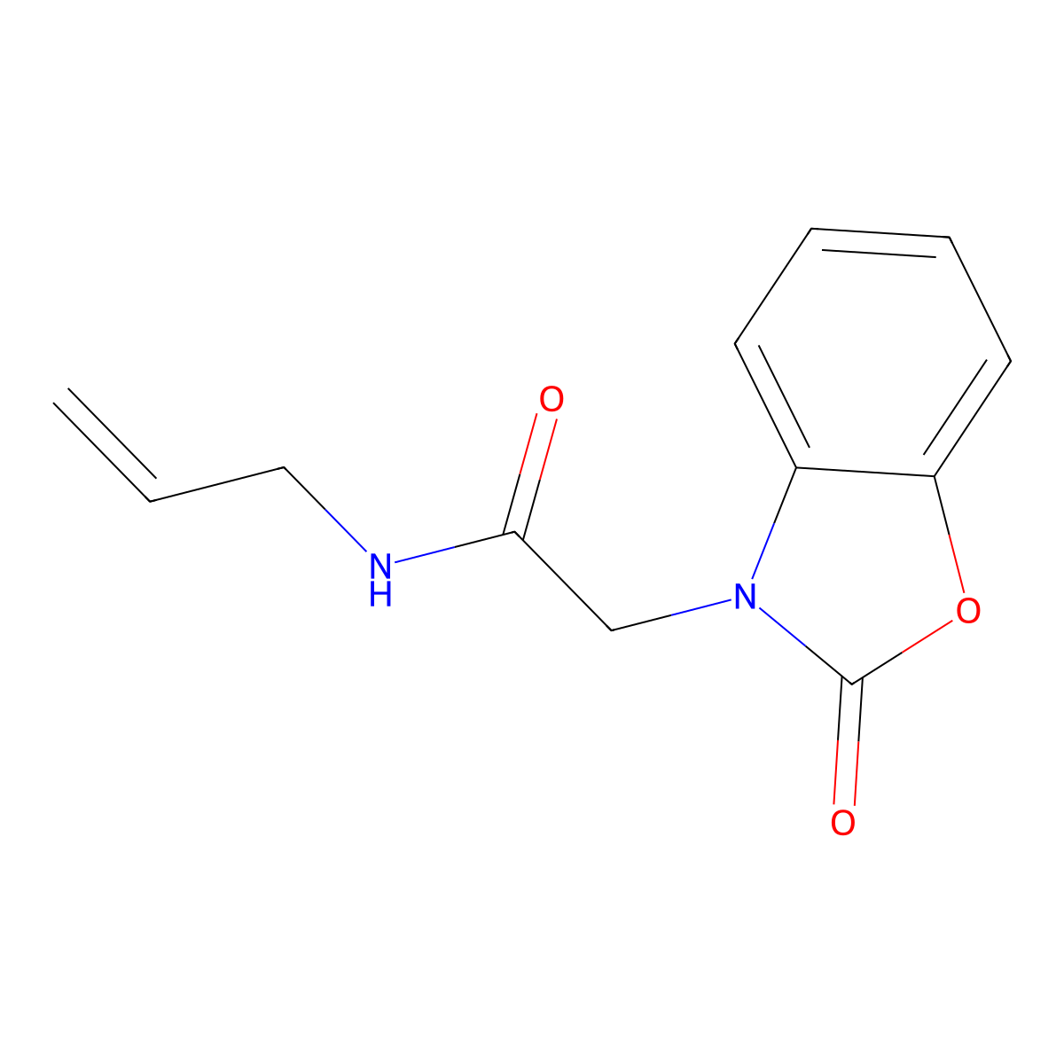 N-allyl-2-[2-oxo-1,3-benzoxazol-3(2H)-yl]acetamide molecular structure, CAS 672951-39-2