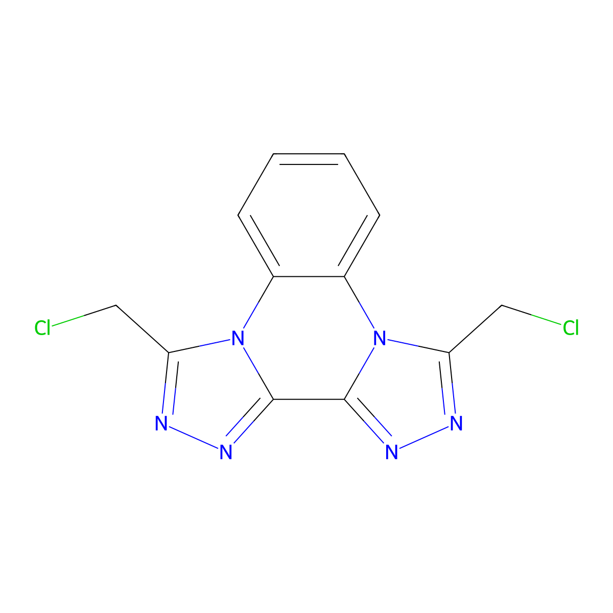 3,10-Bis(chloromethyl)di[1,2,4]triazolo[4,3-a:3,4-c]quinoxaline molecular structure, CAS 672951-56-3