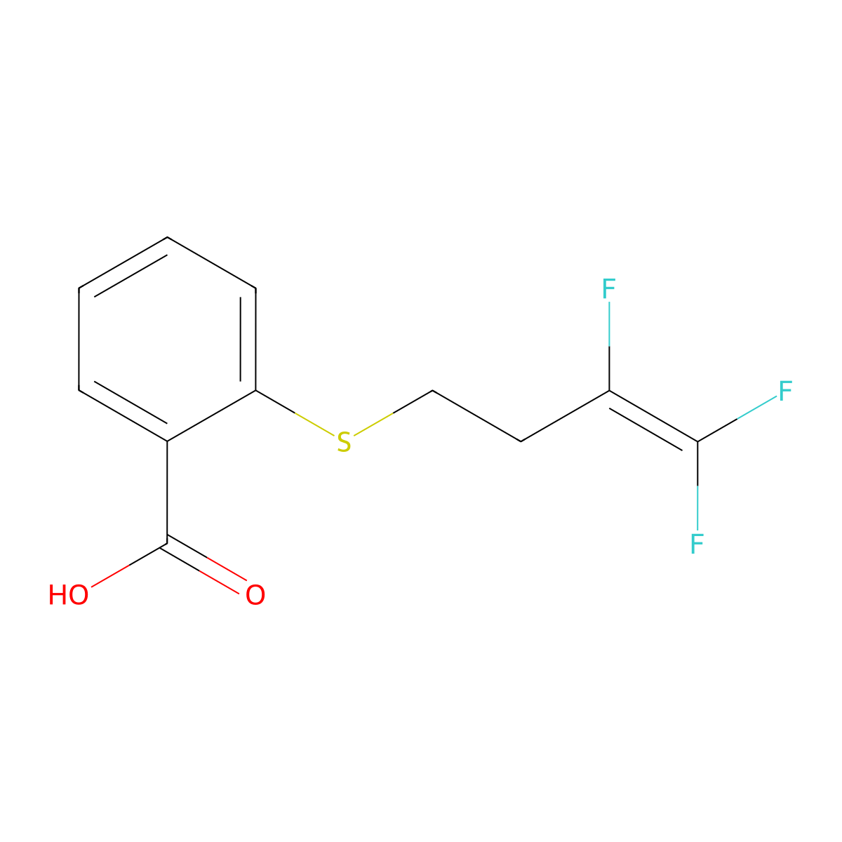 2-[(3,4,4-Trifluoro-3-butenyl)sulfanyl]benzenecarboxylic acid molecular structure, CAS 672951-84-7