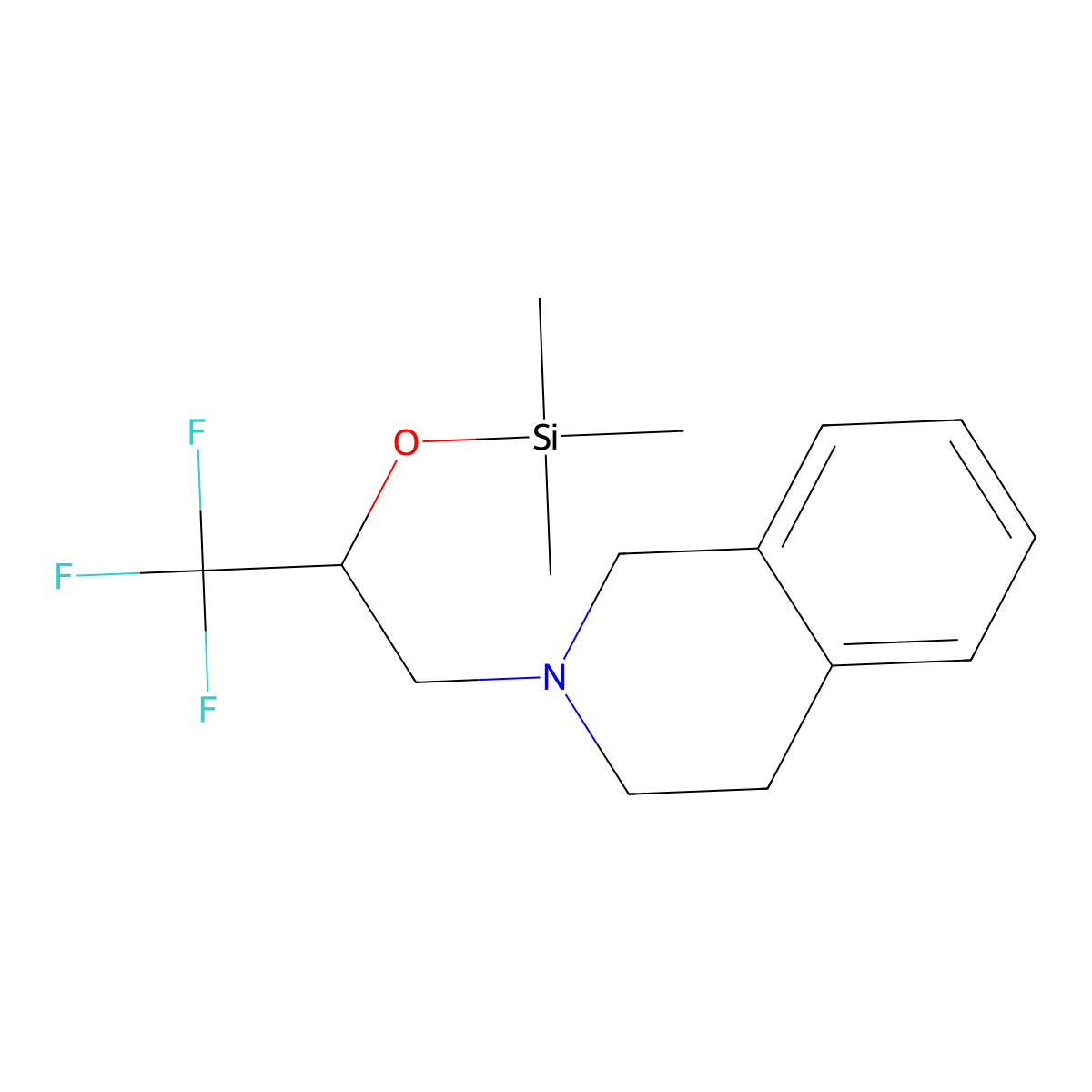 2-{3,3,3-Trifluoro-2-[(trimethylsilyl)oxy]propyl}-1,2,3,4-tetrahydroisoquinoline molecular structure, CAS 672952-09-9