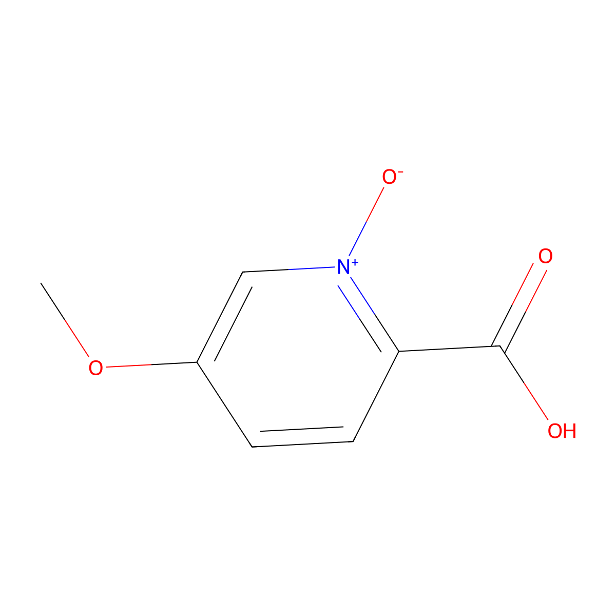 2-Pyridinecarboxylic acid, 5-methoxy-, 1-oxide molecular structure, CAS 672957-93-6