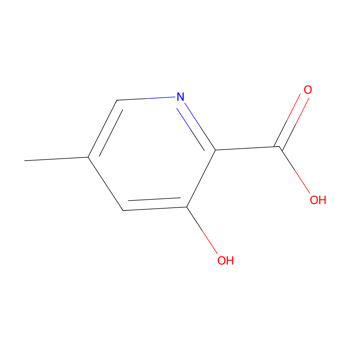 3-Hydroxy-5-methylpicolinic acid molecular structure, CAS 672957-95-8