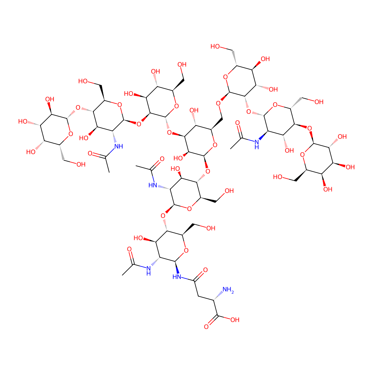 Sialylglyco peptide molecular structure, CAS 67299-24-5