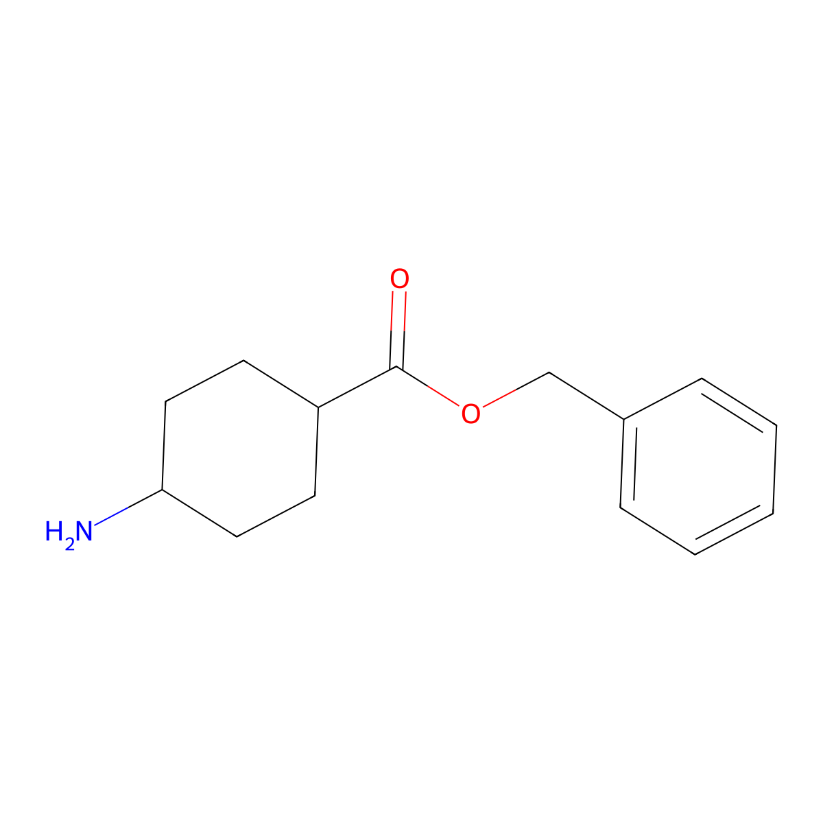 Benzyl (1r,4r)-4-aminocyclohexane-1-carboxylate molecular structure, CAS 67299-46-1