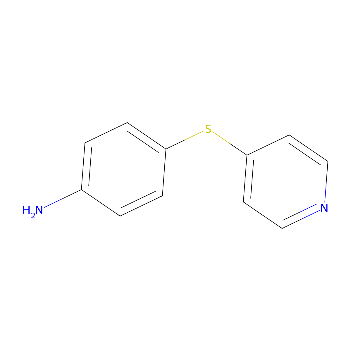 4-(Pyridin-4-ylsulfanyl)aniline molecular structure, CAS 673-09-6