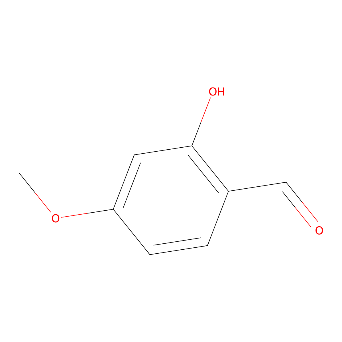 2-Hydroxy-4-Methoxybenzaldehyde molecular structure, CAS 673-22-3