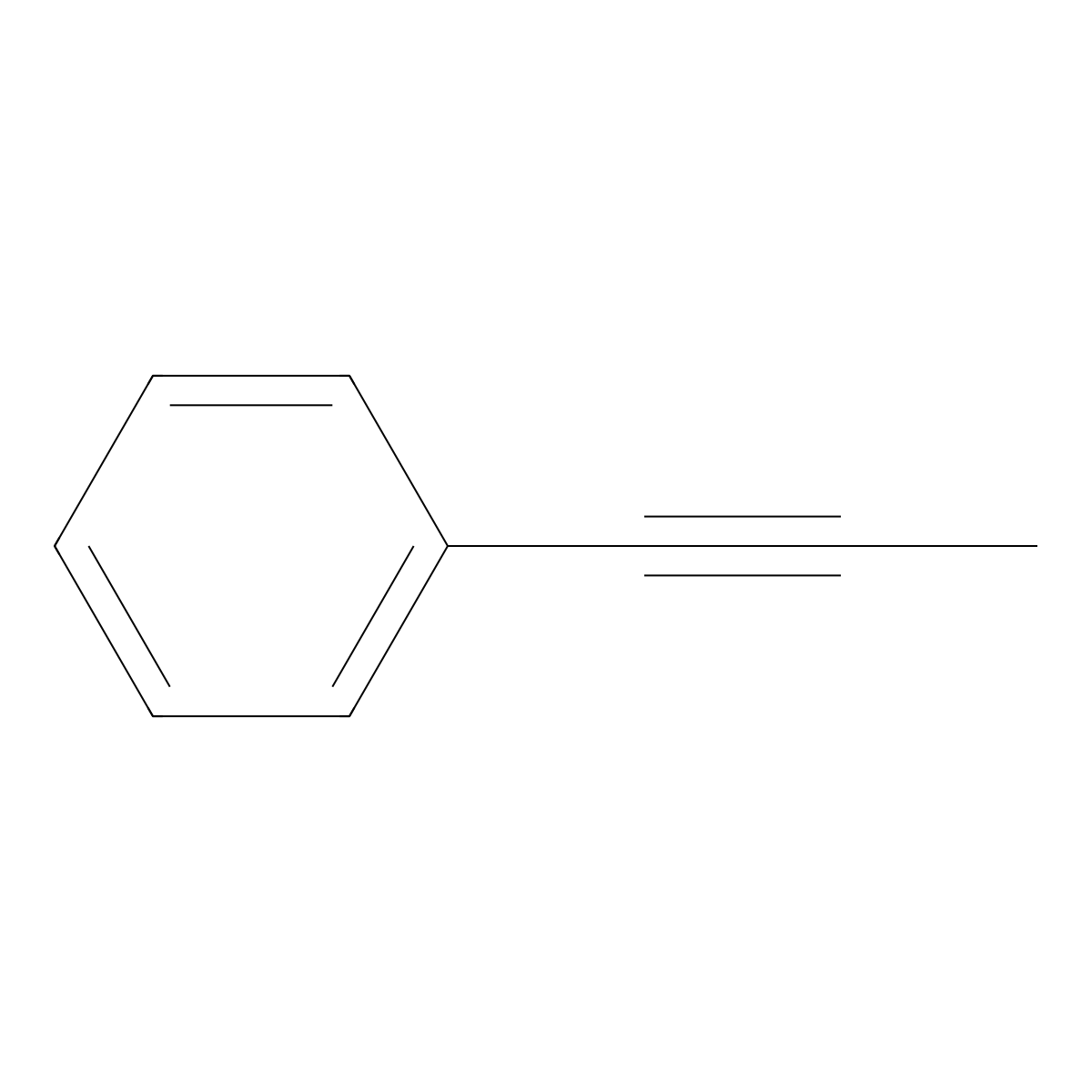 Methylphenylacetylene molecular structure, CAS 673-32-5